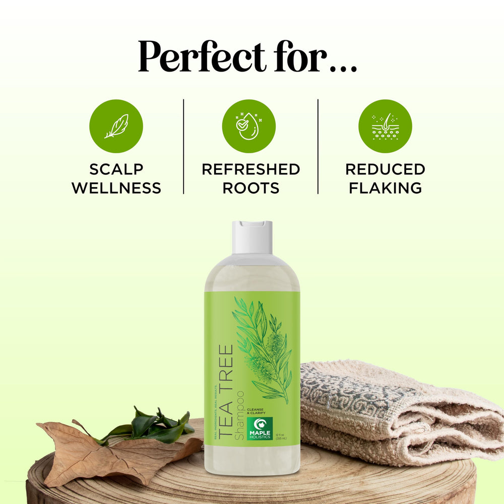 Maple Holistics Champú Clarificante con árbol de té, botella en primer plano