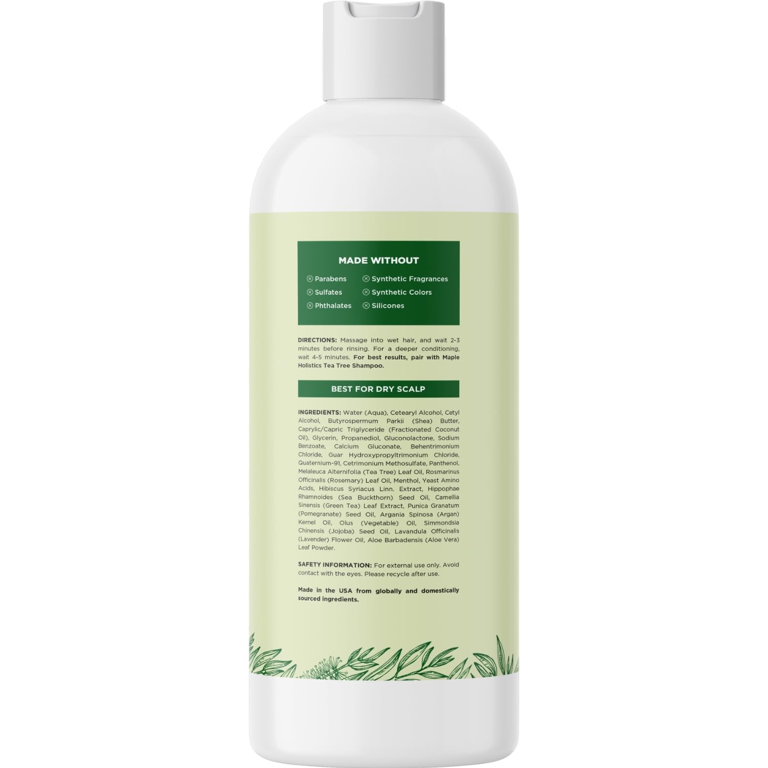 Maple Holistics acondicionador arbol de te aceites naturales lavanda romero para suavidad natural
