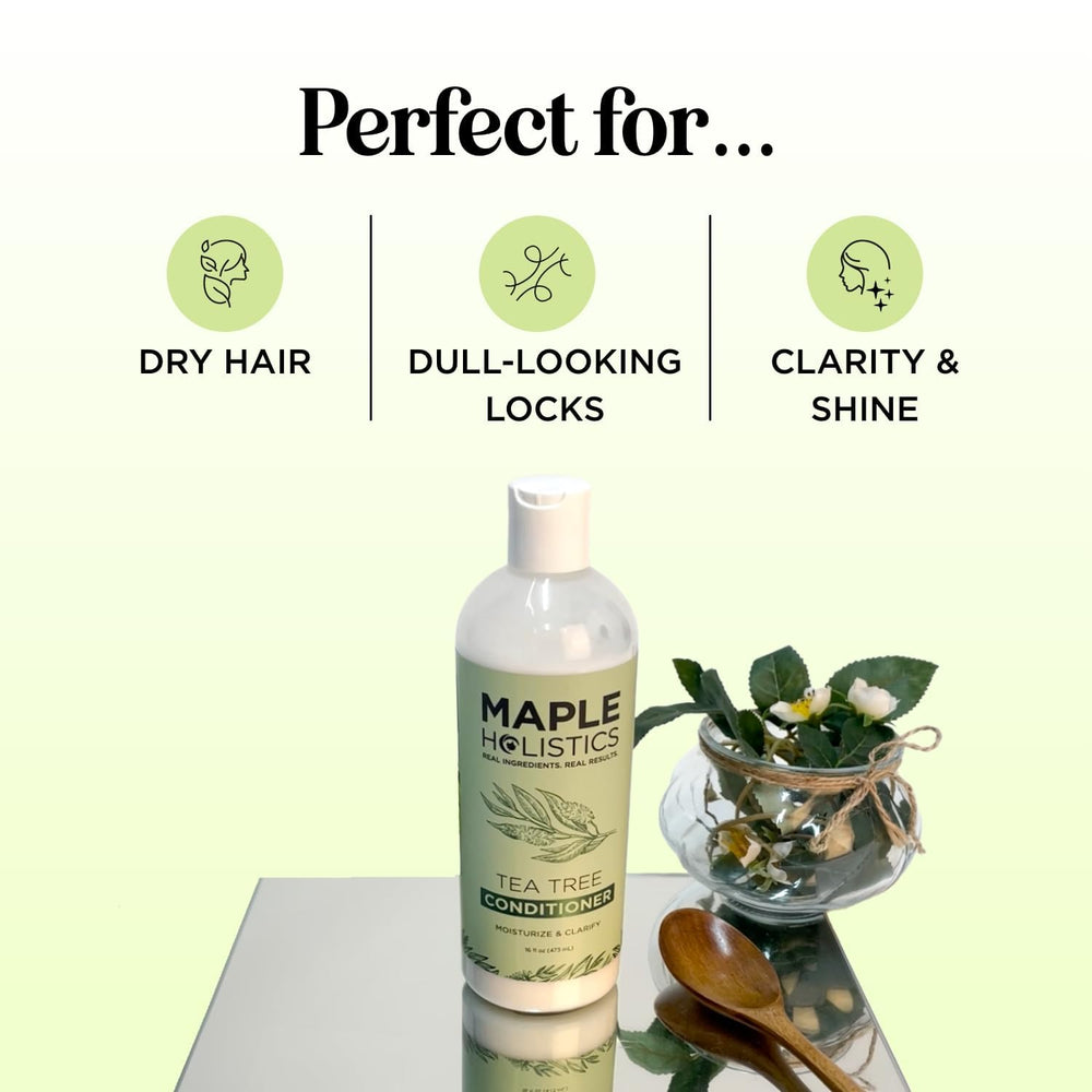 Maple Holistics acondicionador arbol de te combate la caspa y calma cuero cabelludo