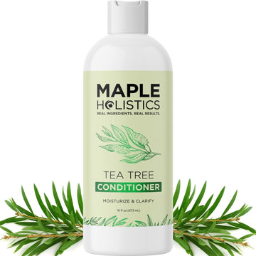 Maple Holistics acondicionador arbol de te, botella visible, hidratación suave para cabello seco