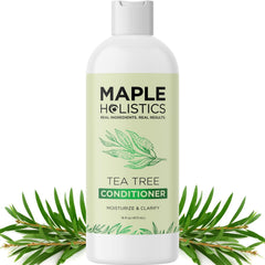 Maple Holistics acondicionador arbol de te, botella visible, hidratación suave para cabello seco