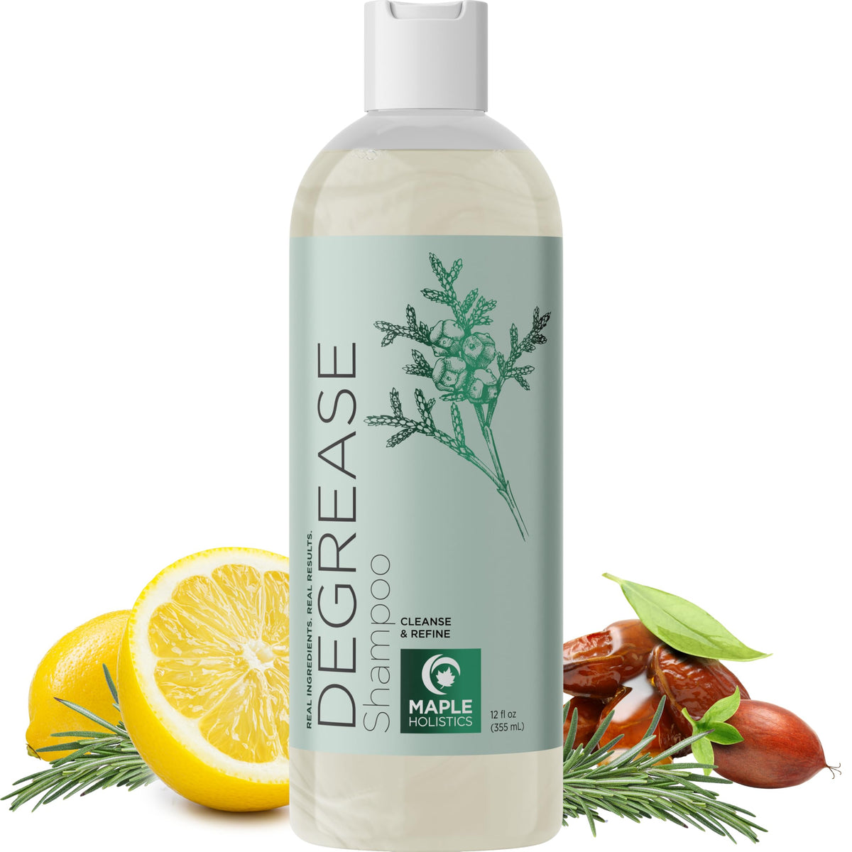 Maple Holistics Degrease Champú Clarificante – botella visible y control de grasa.