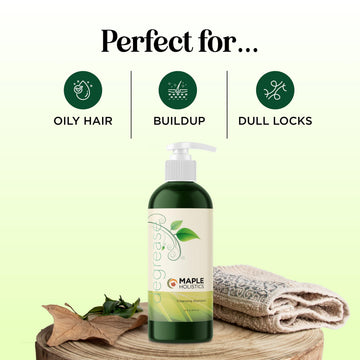 Maple Holistics Degrease fórmula sin sulfatos agresivos para cuero cabelludo