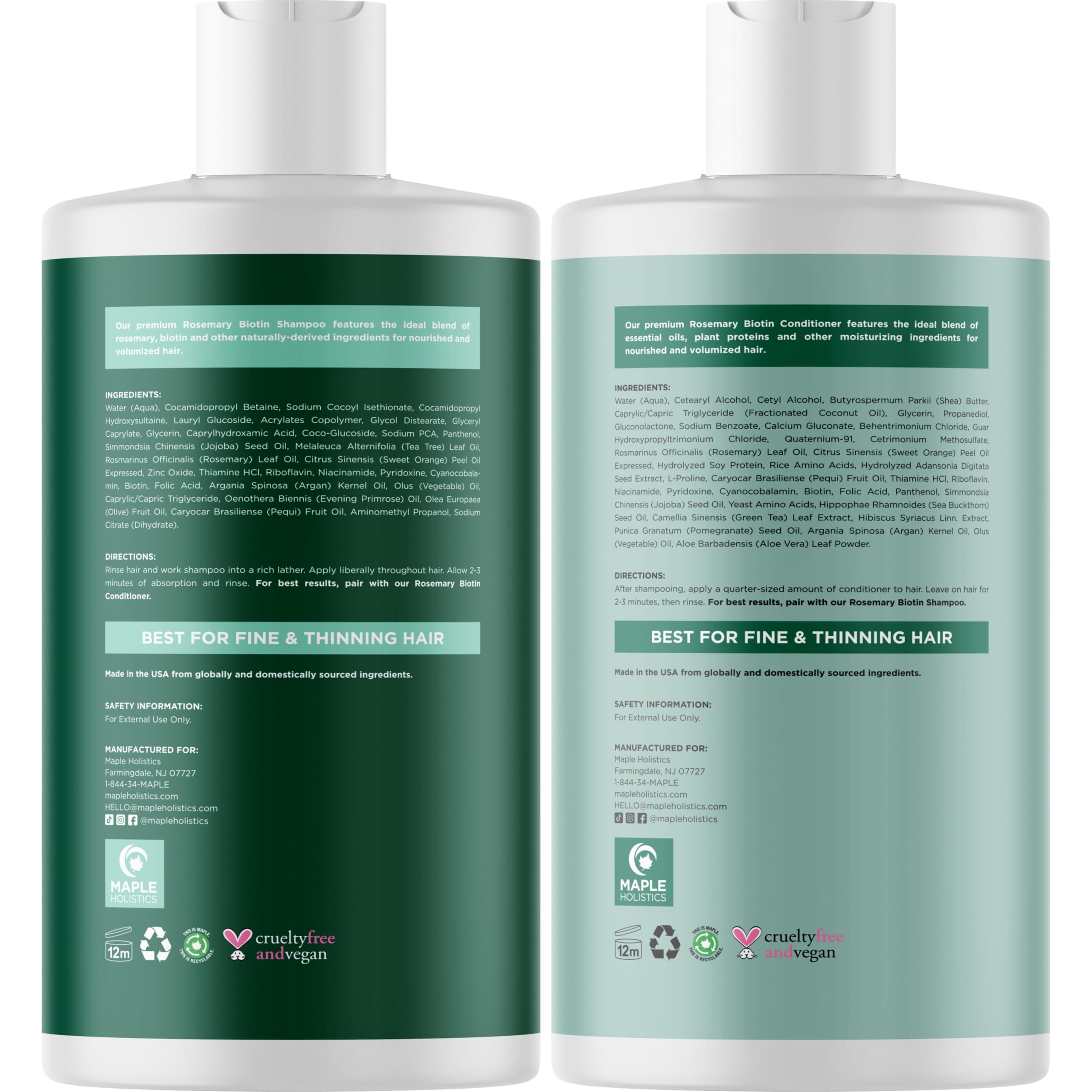 Maple Holistics ingredientes naturales romero biotina