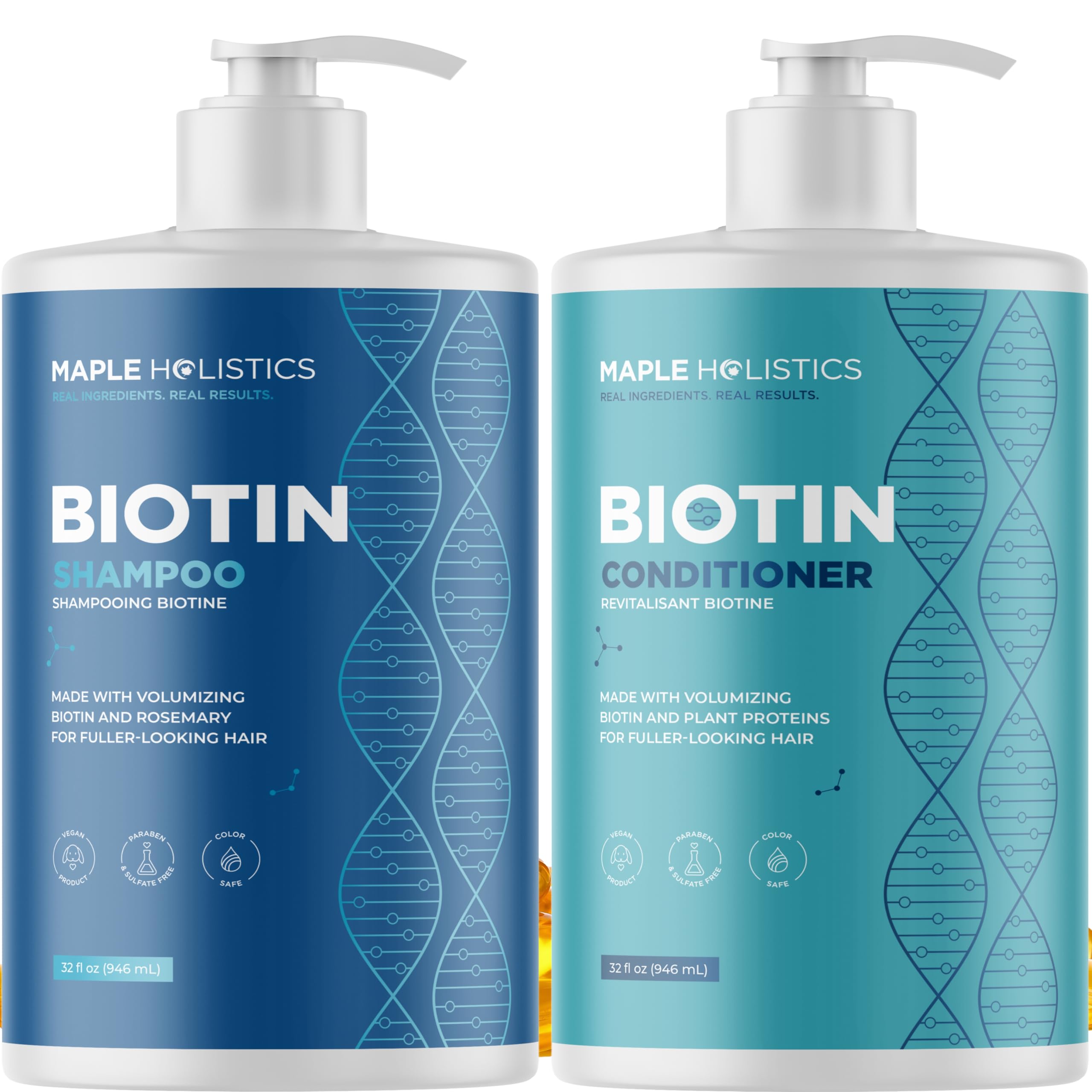 Maple Holistics champú Romero Biotina con volumen para cabello fino