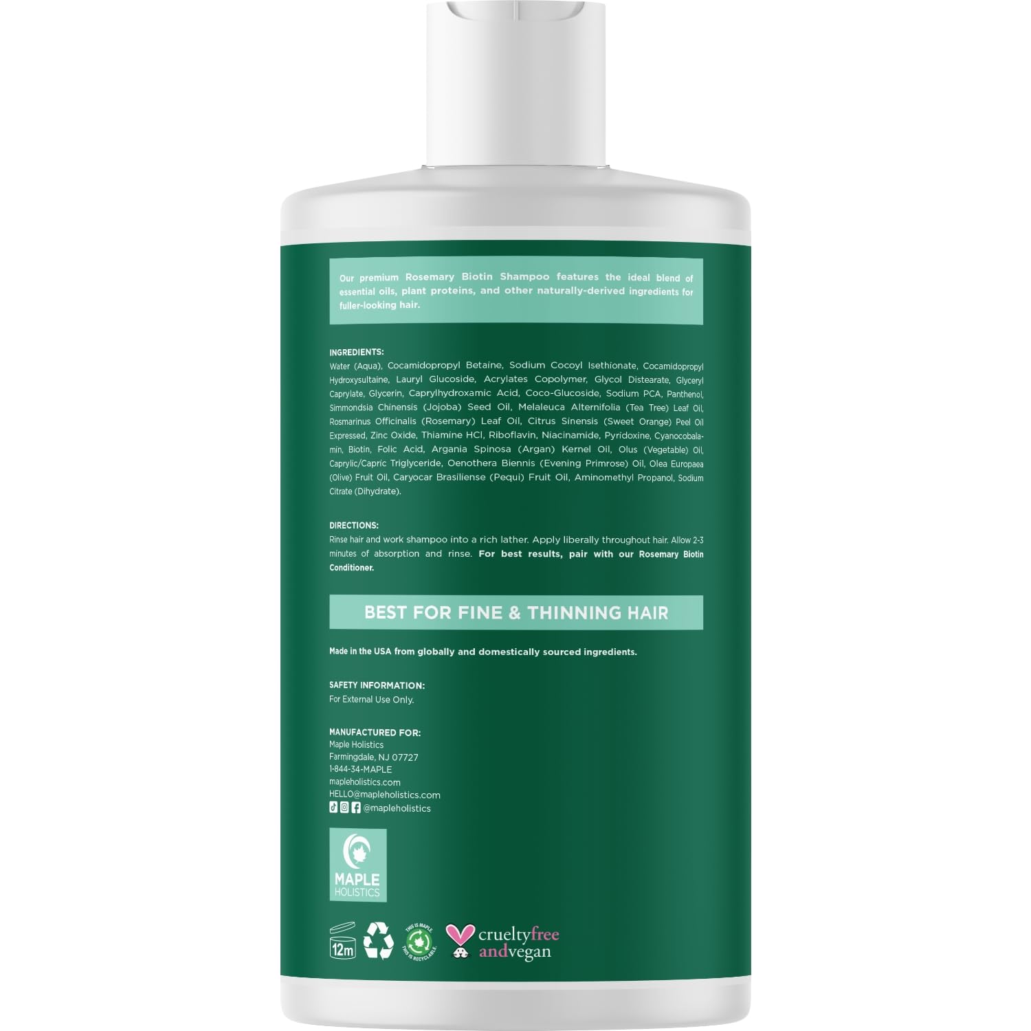 Maple Holistics textura cremosa ofrece experiencia de lavado suave