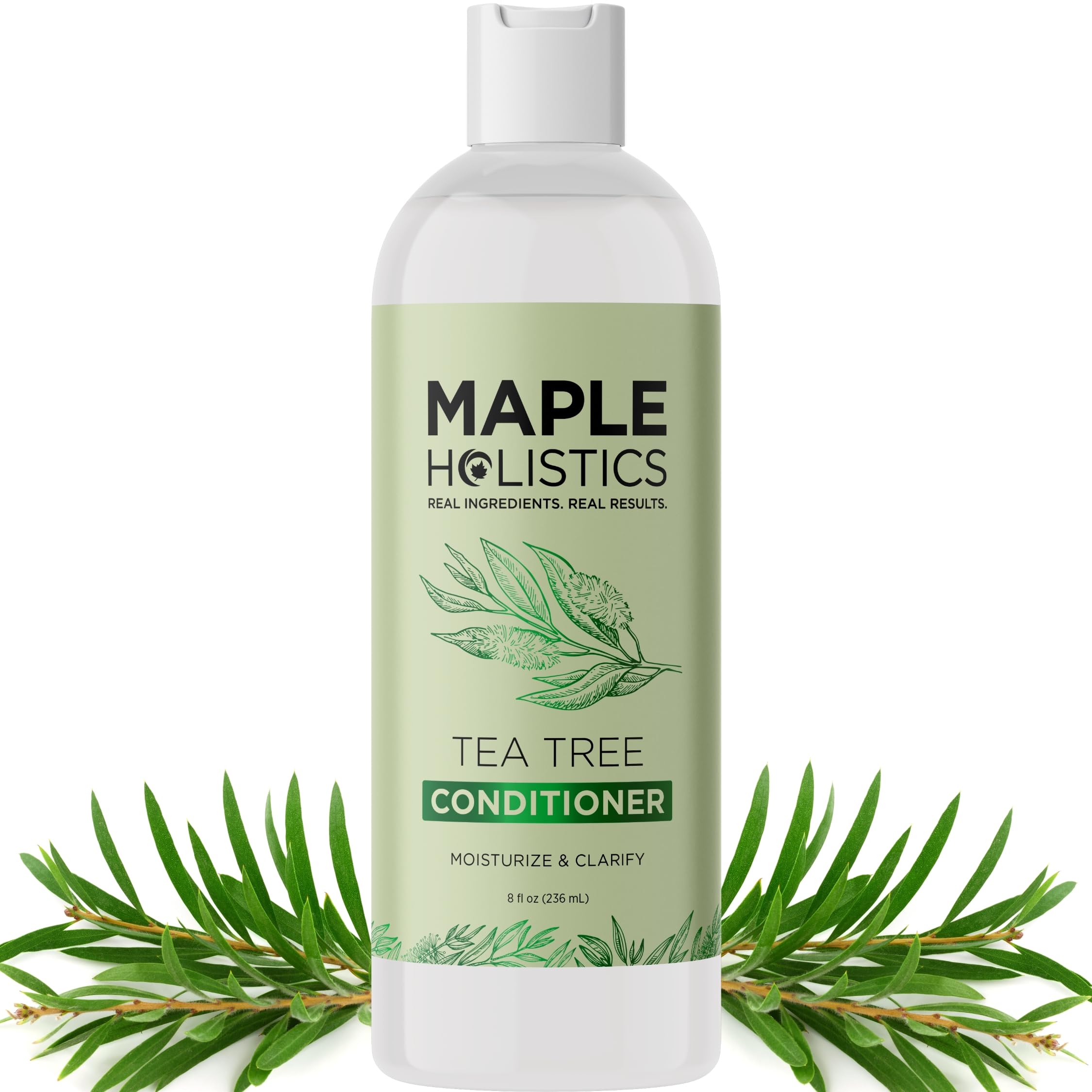 Maple Holistics acondicionador árbol de té en botella, hidrata cabello seco.
