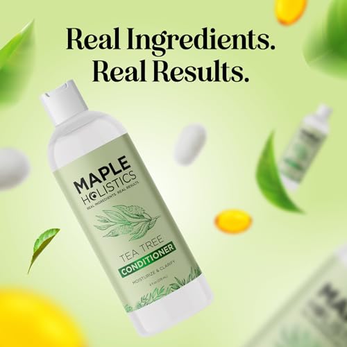 Uso diario del acondicionador árbol de té para cabello manejable.