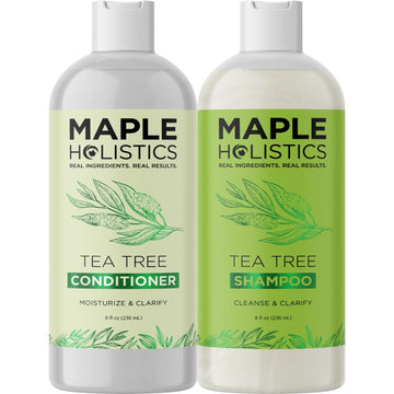 Maple Holistics Tea Tree Lavender and Shea Butter closeup illustrates nourishing components