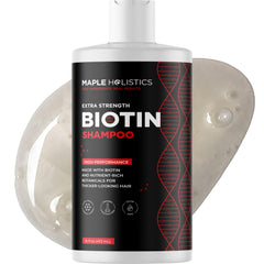 Maple Holistics Ultra Biotin Shampoo, cabello fino con más volumen