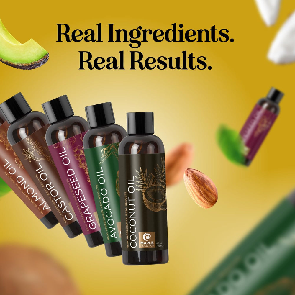 Maple Holistics uso flexible de aceites portadores para cabello y uñas.