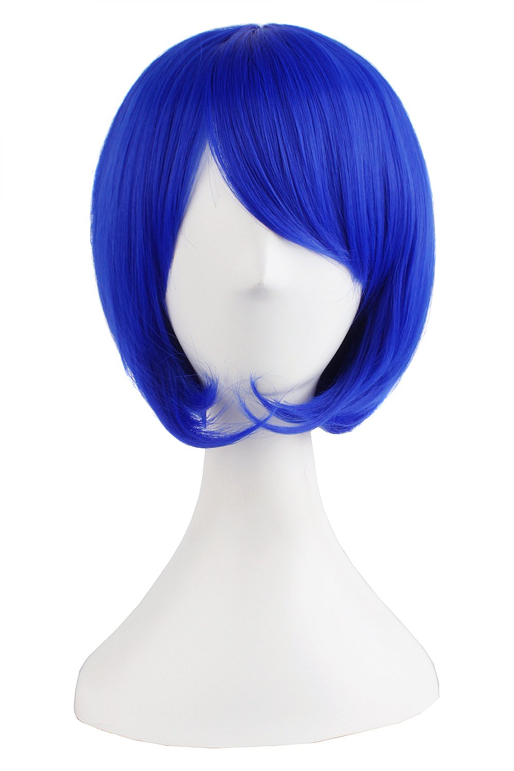 MapofBeauty peluca recta corta azul marino para cosplay, aspecto natural y vibrante.