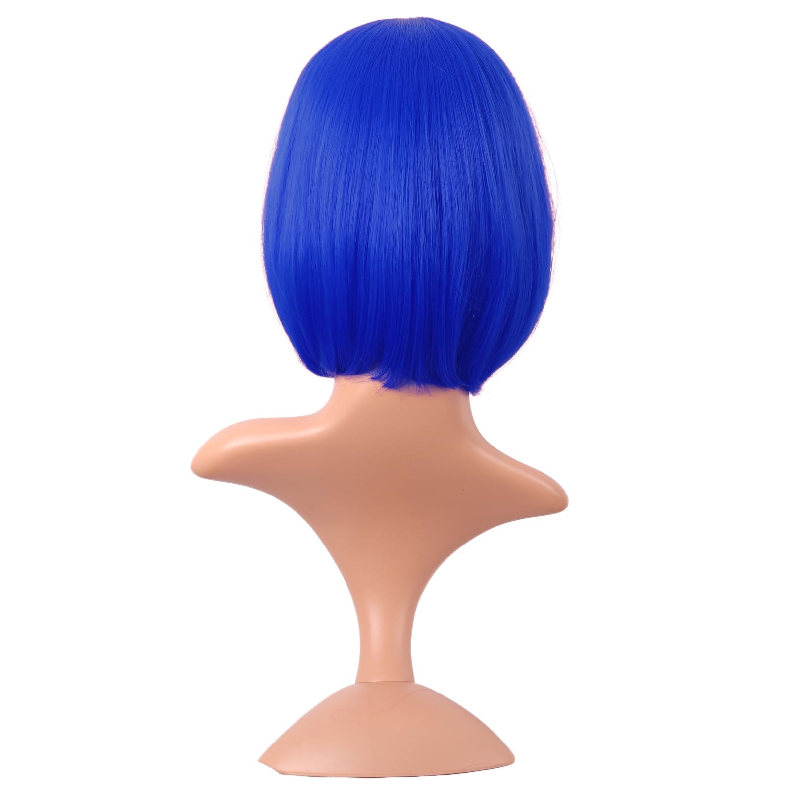MapofBeauty bob corto azul marino uso diario, fácil de combinar con prendas.