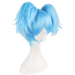 MapofBeauty peluca cosplay azul claro 12 pulgadas, capucha ajustable para fijación segura