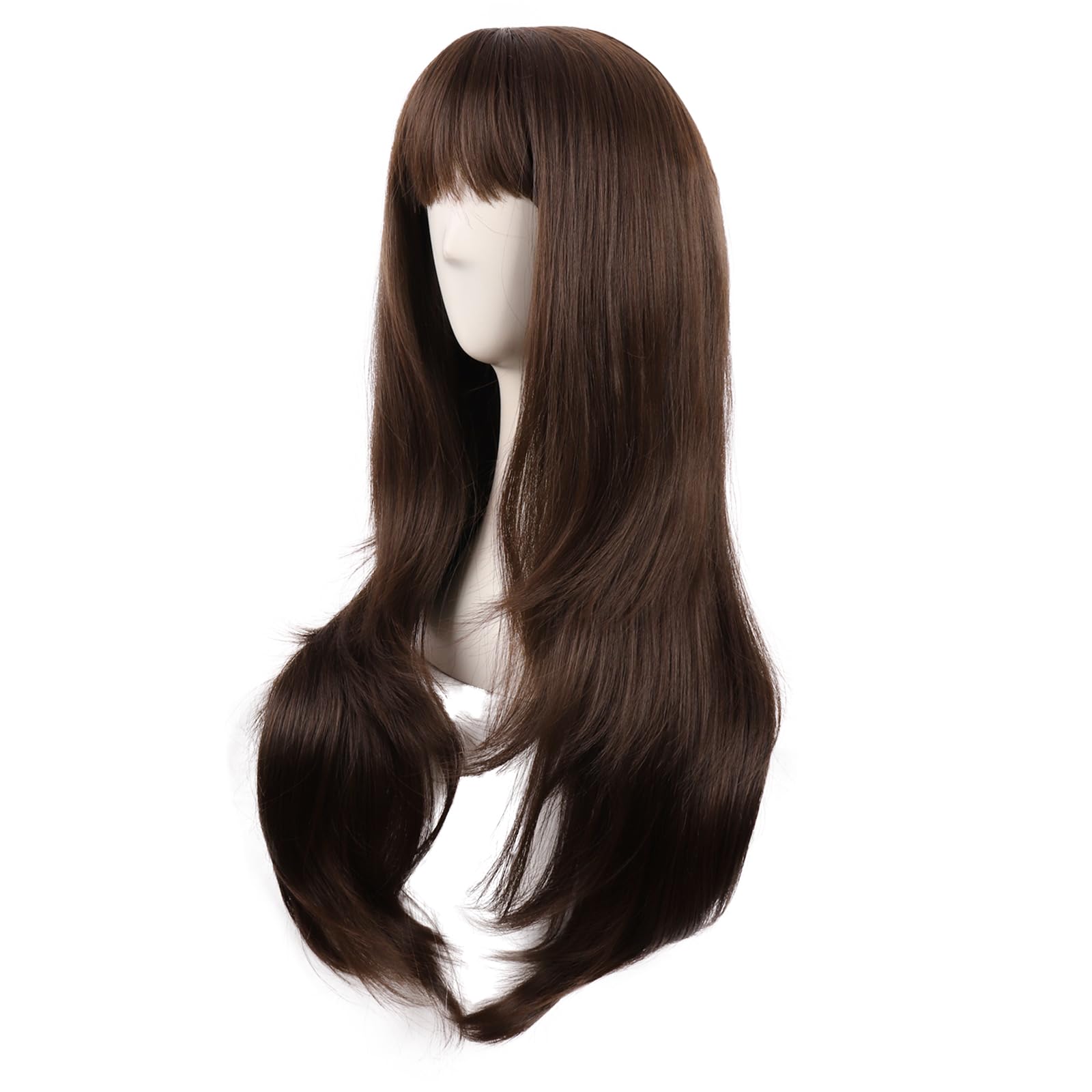 MapofBeauty peluca de fibra resistente al calor, peinado seguro con plancha.
