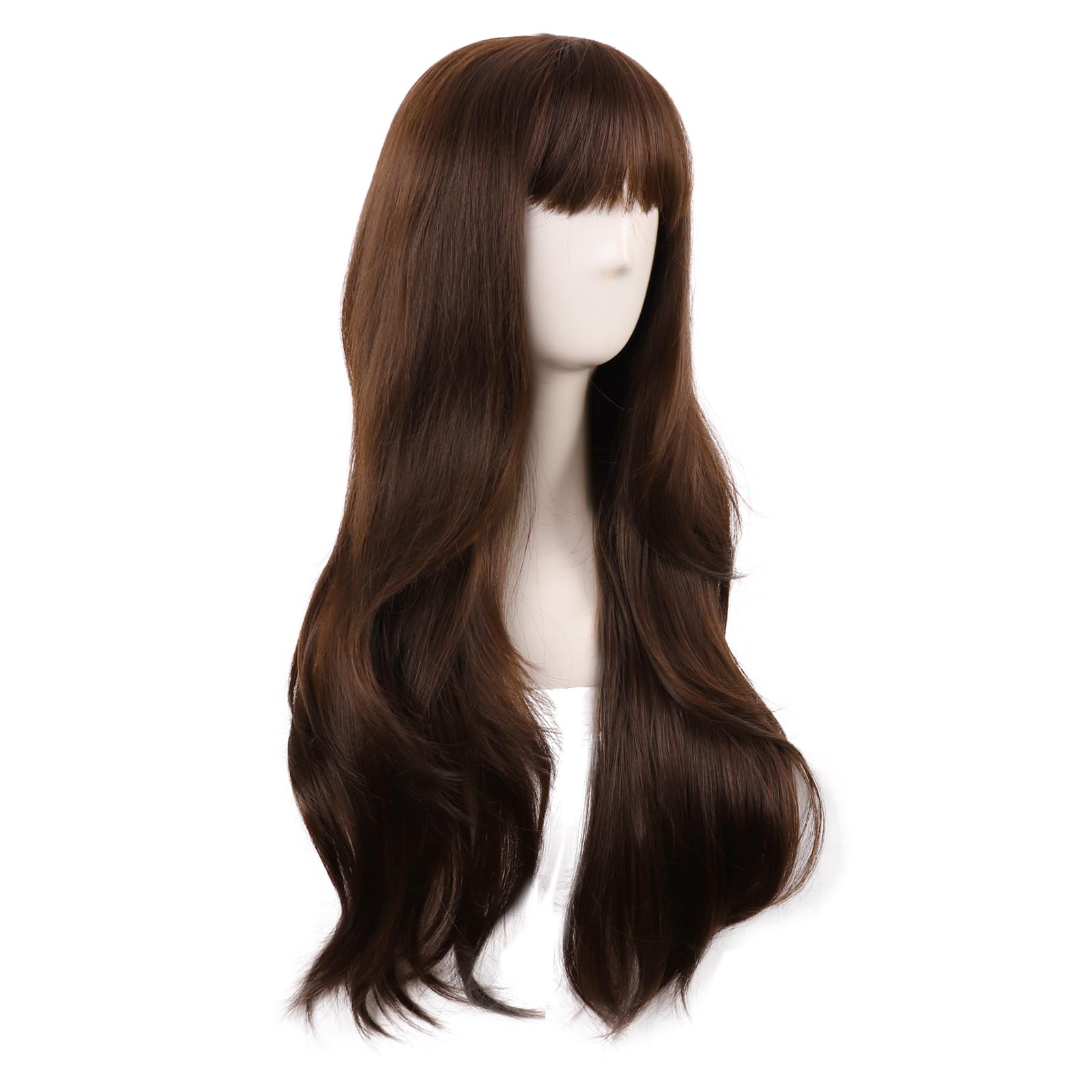 MapofBeauty peluca de 70 cm, ondas definidas para un nuevo look.