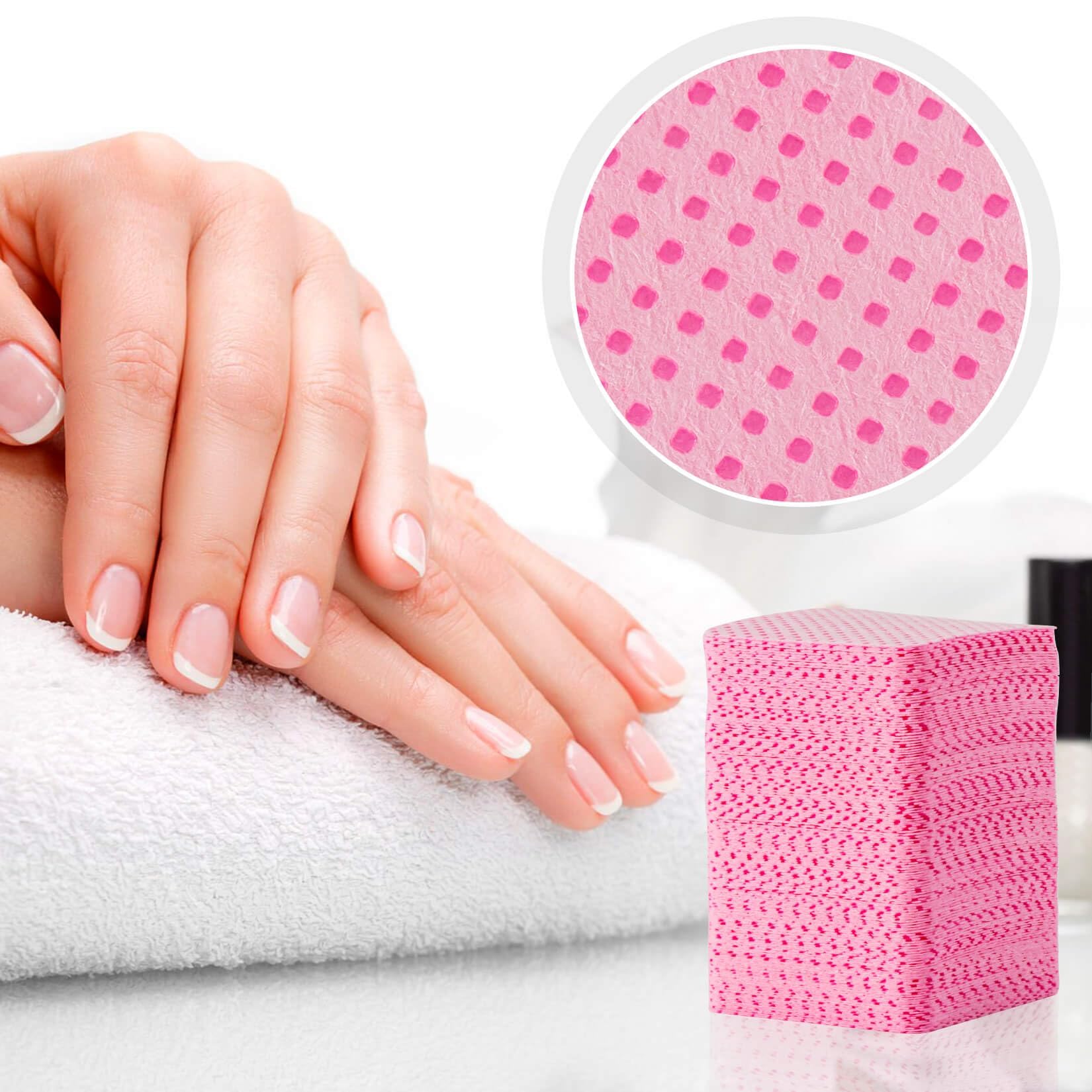 MAQIHAN 1200 toallitas sin pelusa, alta absorción para desmaquillar esmalte