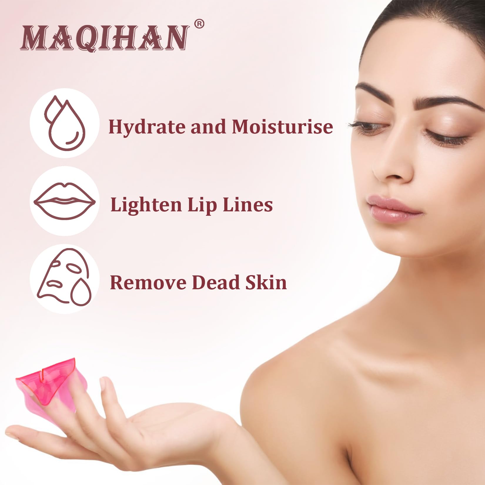 Cuidado labial diario MAQIHAN con aroma afrutado suave.