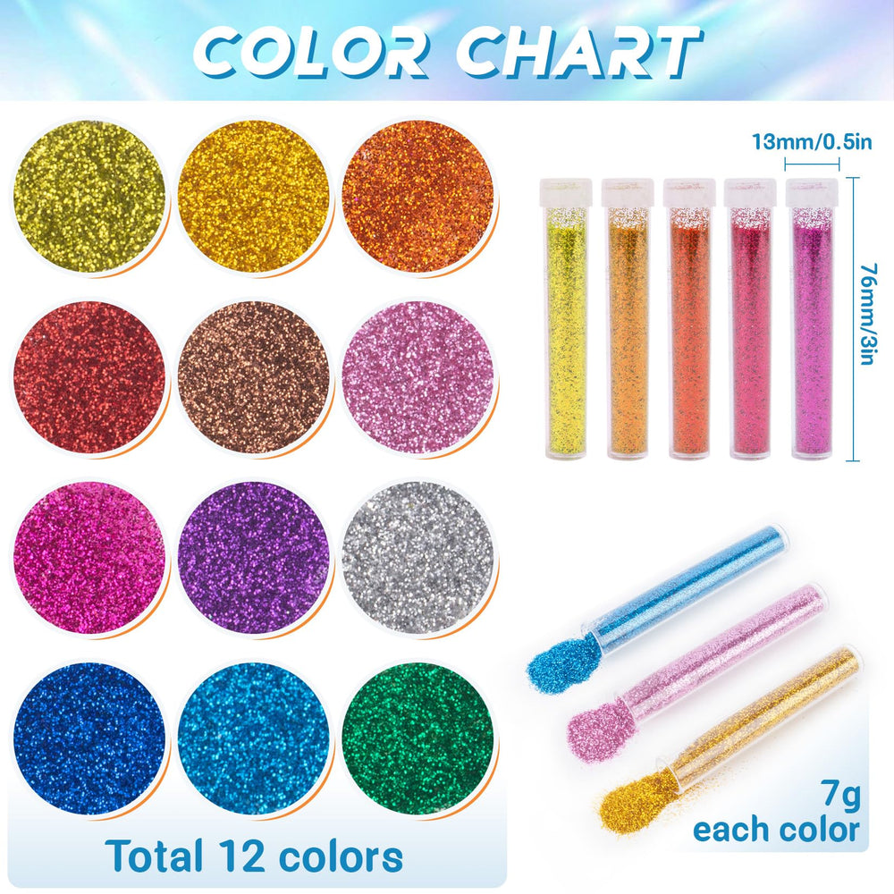 MAQIHAN glitter para resinas y artes, aporta destellos luminosos a proyectos.