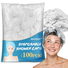Gorro de ducha MAQIHAN desechable grande para cabello largo durante la ducha