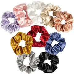 MAQIHAN lazo de seda de 10 piezas con colores brillantes para todo tipo de cabello