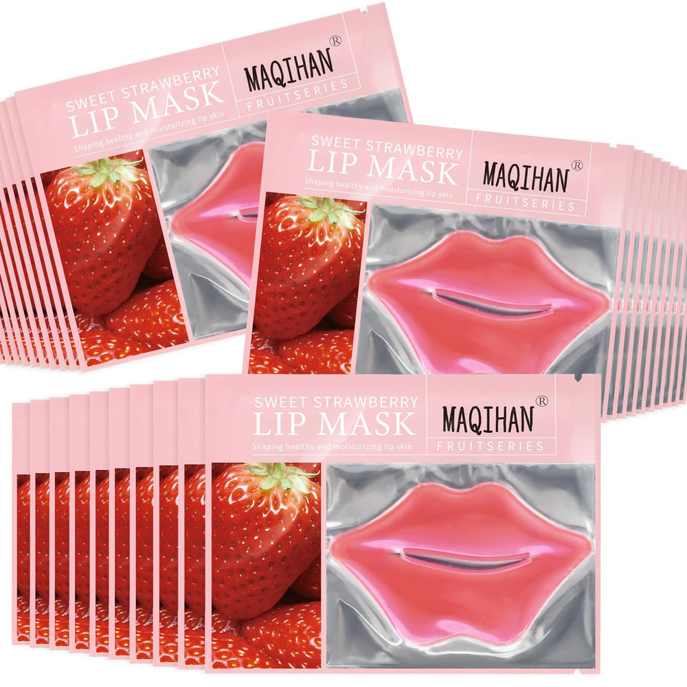 MAQIHAN mascarilla labial hidratante rosa para hidratación diaria.
