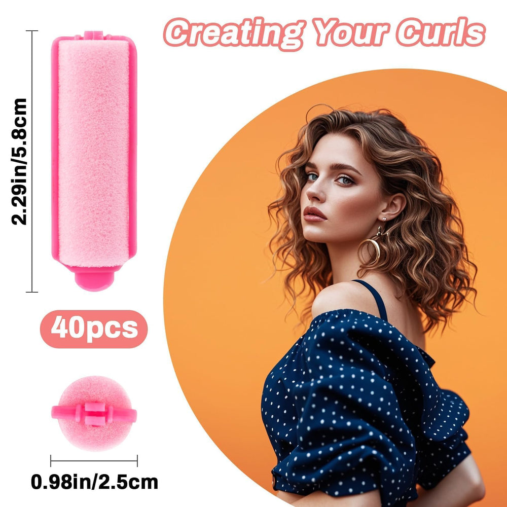 Rodillos MAQIHAN rosa de espuma, ideal para crear rizos sin calor