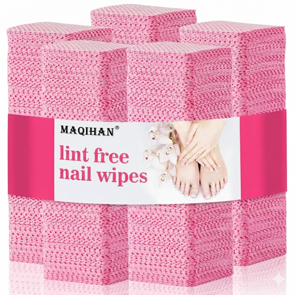 MAQIHAN toallitas para uñas sin pelusa, 1500 unidades, ideales para manicura doméstica.
