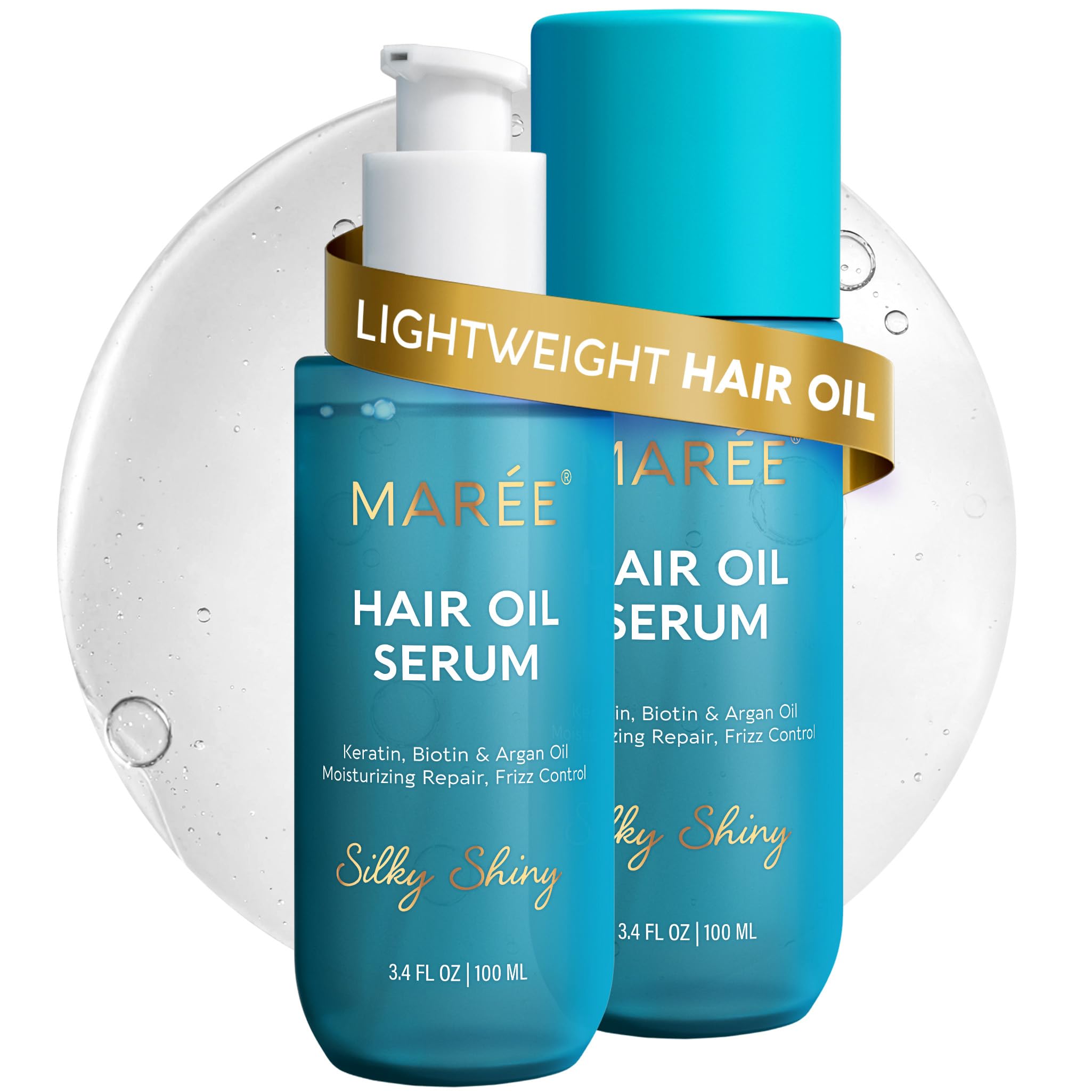 MAREE Aceite para el cabello, control del encrespamiento en la botella.