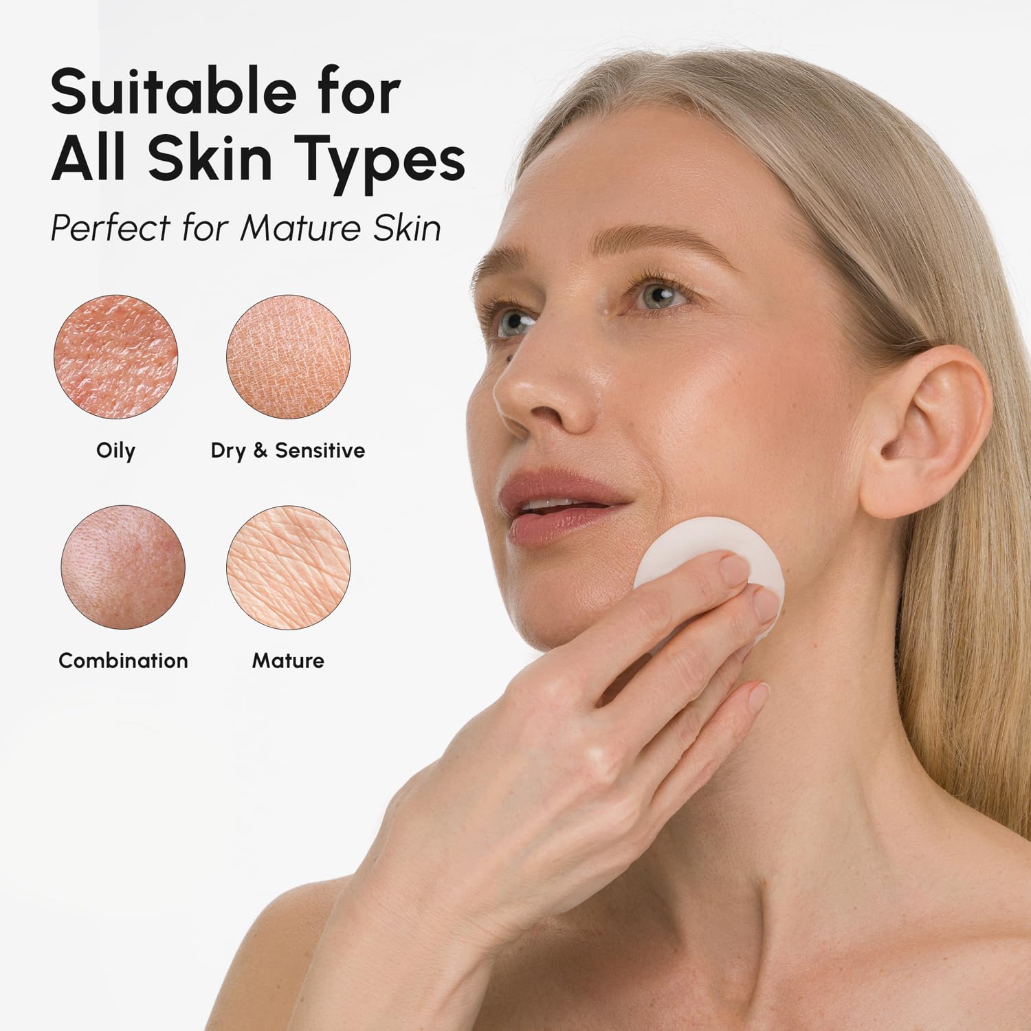 MAREE colágeno retinol tonico discos, brillo sutil y piel luminosa sin irritacion.