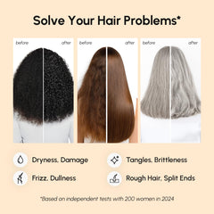 MAREE dry hair close-up shows rich creamy texture