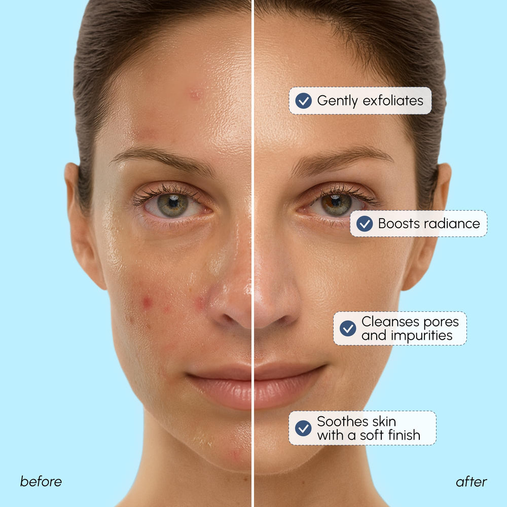 MAREE exfoliante facial, textura sedosa para una piel más lisa.