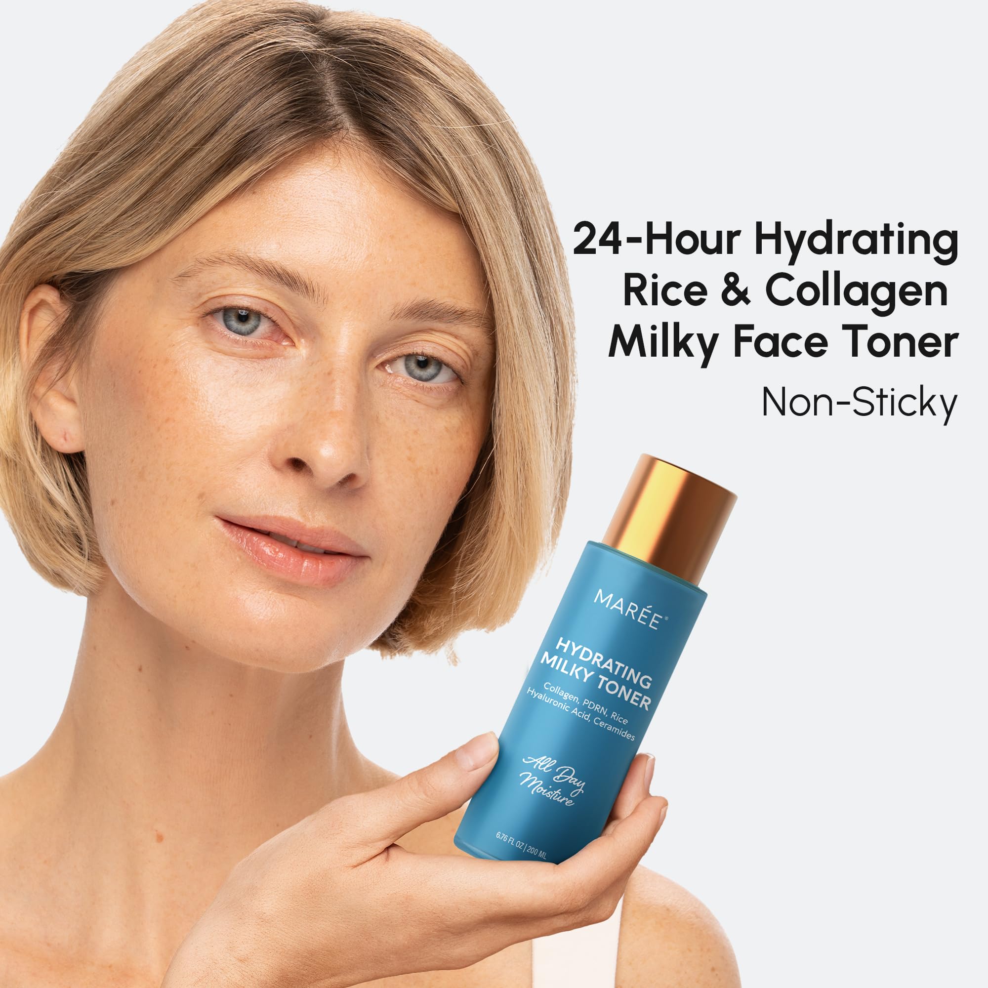 MAREE Hydrating Milky Toner texture application demonstrates fast absorption for daily use
