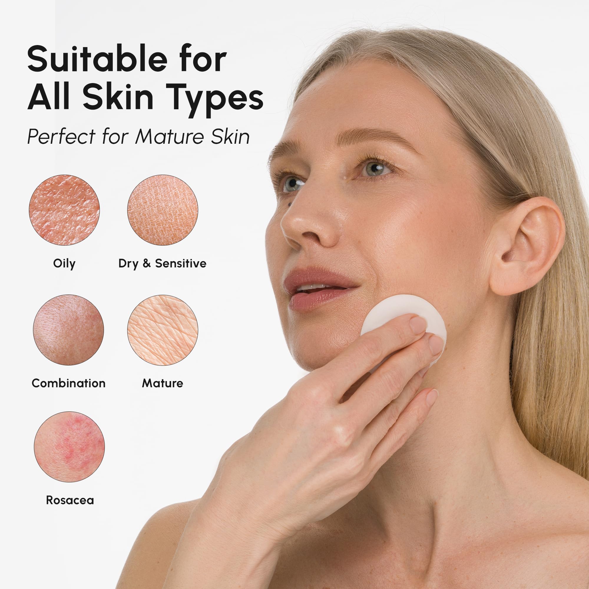 MAREE Pads uso diario: exfoliación cuidadosa para piel equilibrada.