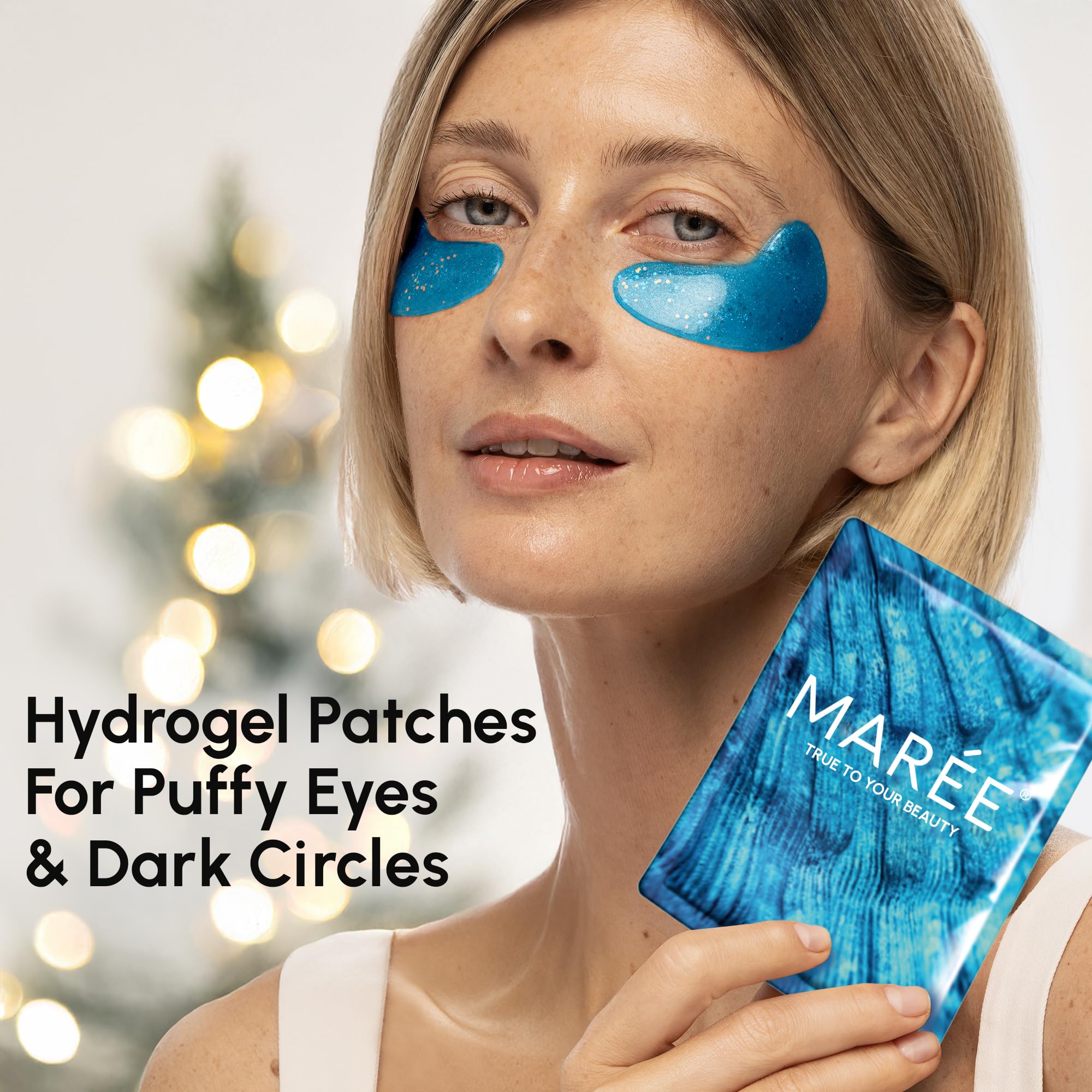 MAREE Parches para Ojos 2 Pack, aplicación fácil para sesiones rápidas.