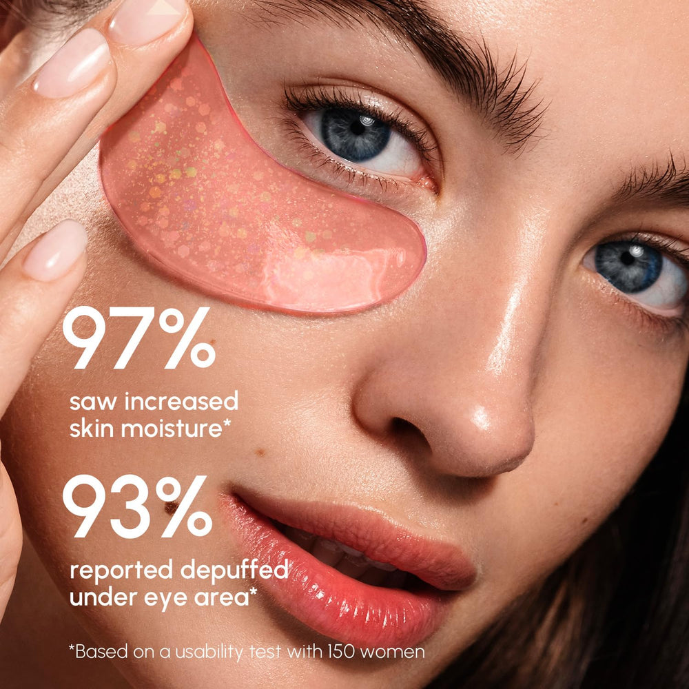 MAREE Patchs Yeux Gel Rose froids apportant dégonflement discret.