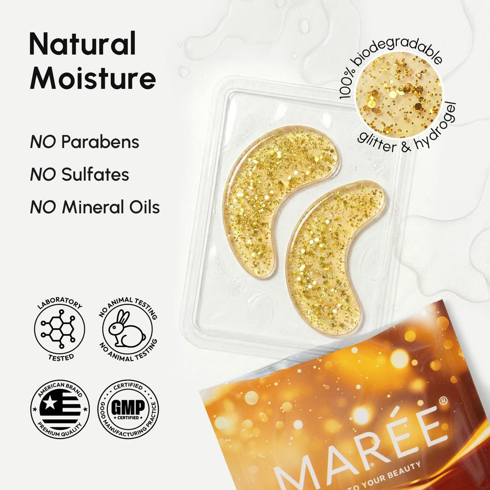 MAREE depuffing eye masks targeting visible eye bags.