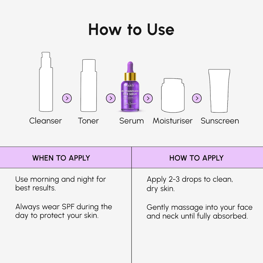 MAREE rutina diaria de cuidado facial con suero.