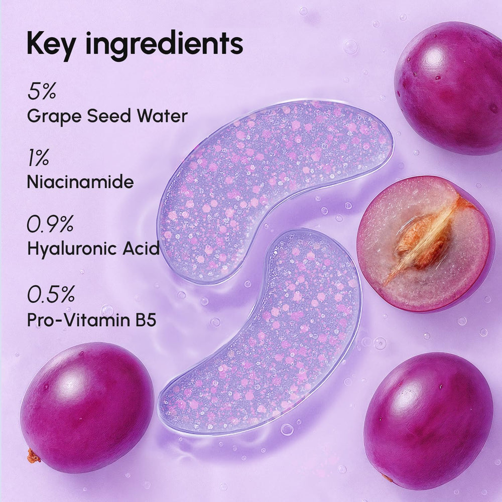 MAREE Violet Eye Gels infused with hyaluronic acid hydrate under-eye skin.