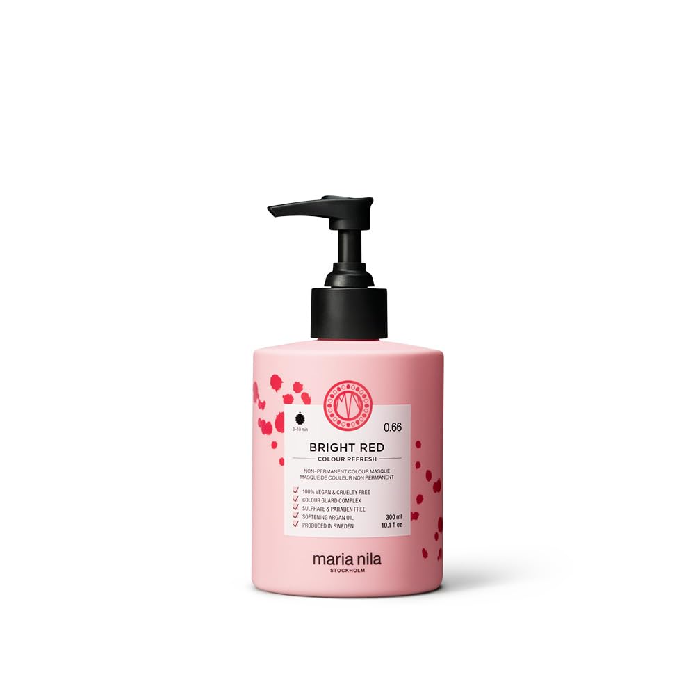 Maria Nila Colour Refresh Bright Red, bouteille: couleur rouge vive et durable.