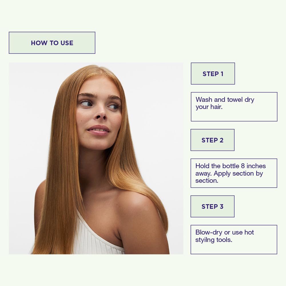 Texture crème du produit sur cheveux, effet hydratant et brillance.