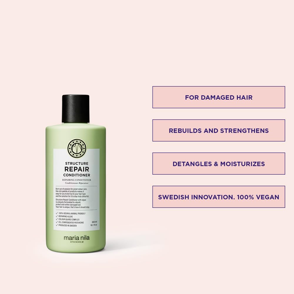 Maria Nila Structure Repair – après-shampoing en texture crème pour démêlage.