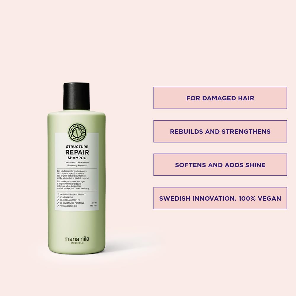 Extracto de alga reparador en Maria Nila Structure Repair, reconstruye la fibra capilar