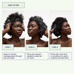 Cheveux hydratés après lavage avec Maria Nila True Soft.