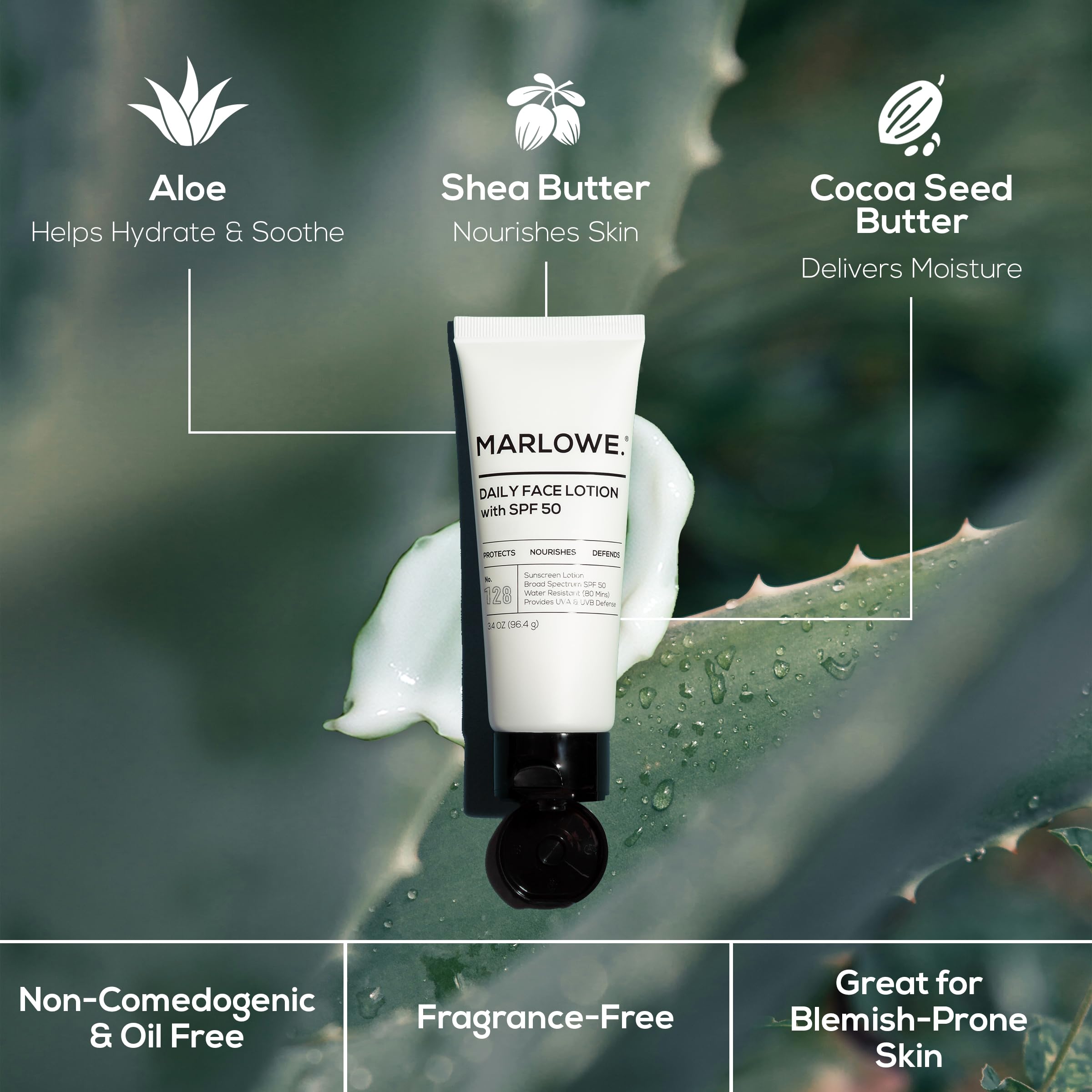 MARLOWE 128 crema SPF50: protección diaria para la piel