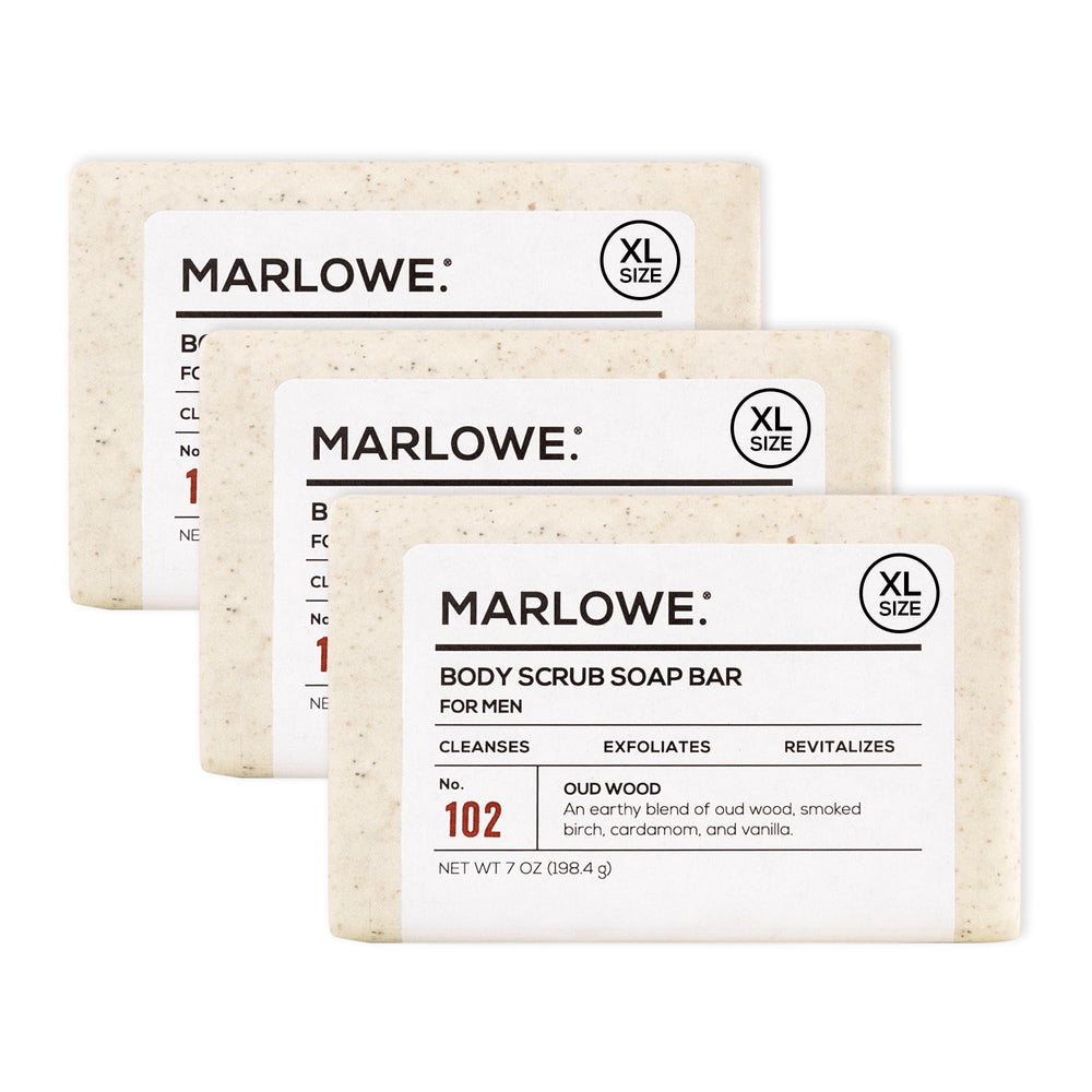 MARLOWE No. 102 barra exfoliante Oud Wood para suavizar la piel