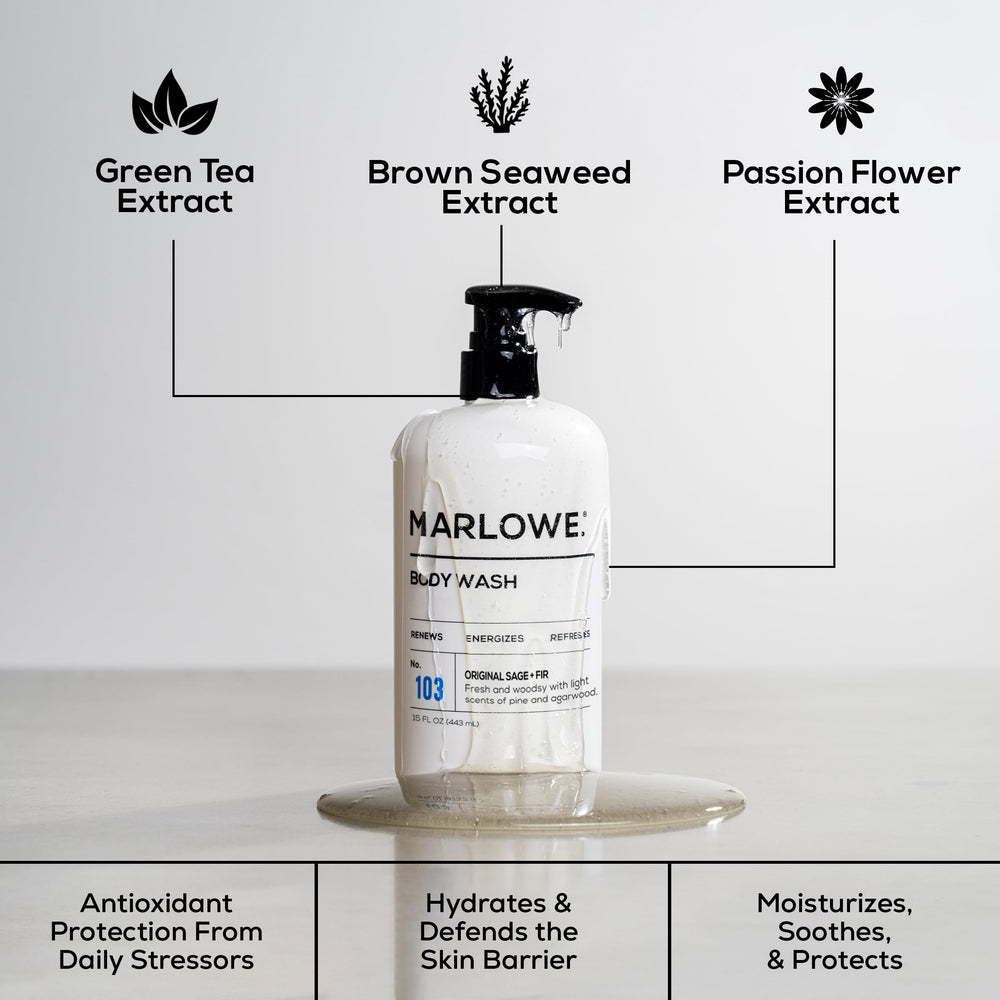 MARLOWE No.103 gel de ducha con dispensador bomba para una experiencia de ducha rápida