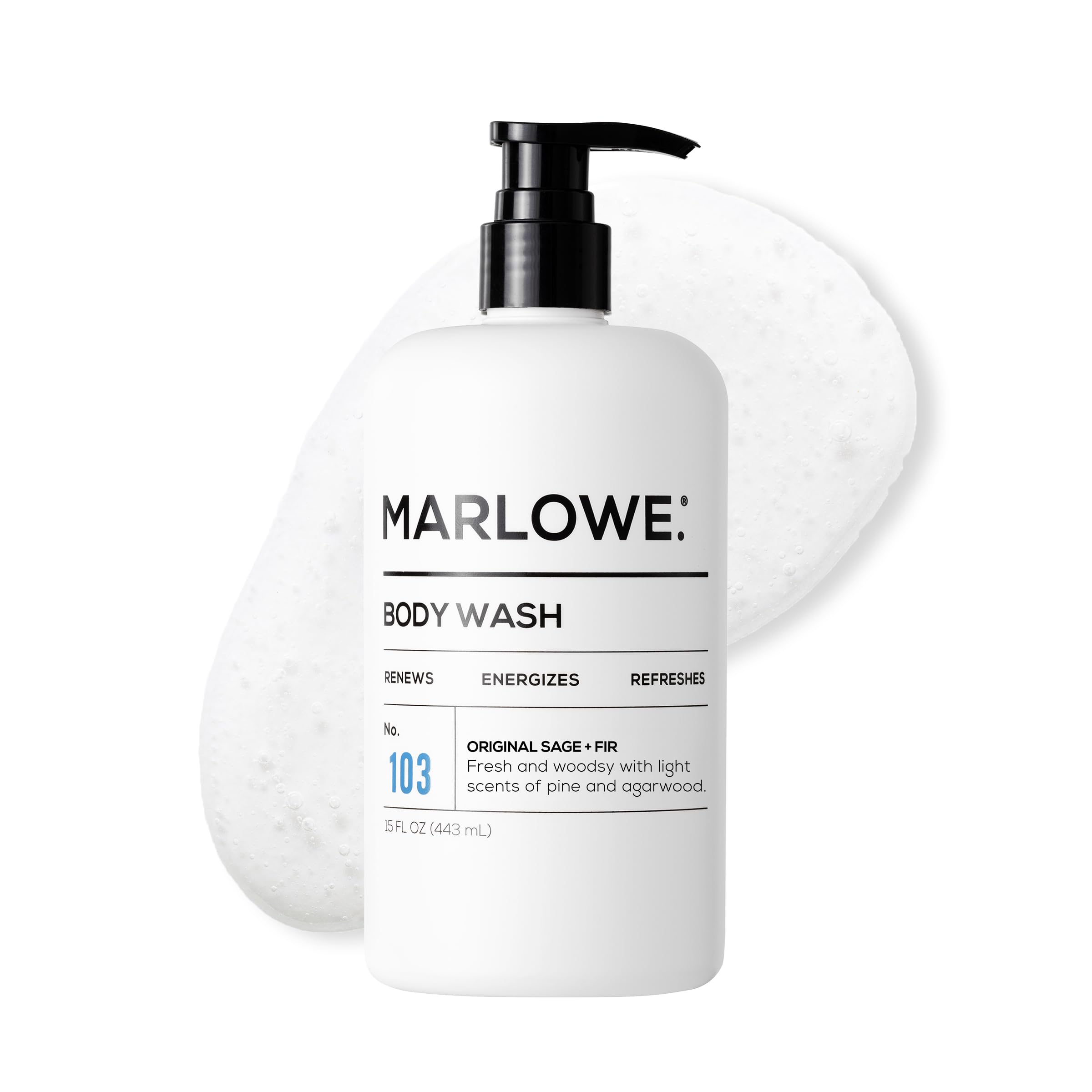 MARLOWE No.103 gel de ducha con empaque bomba para uso diario y revitalización de la piel