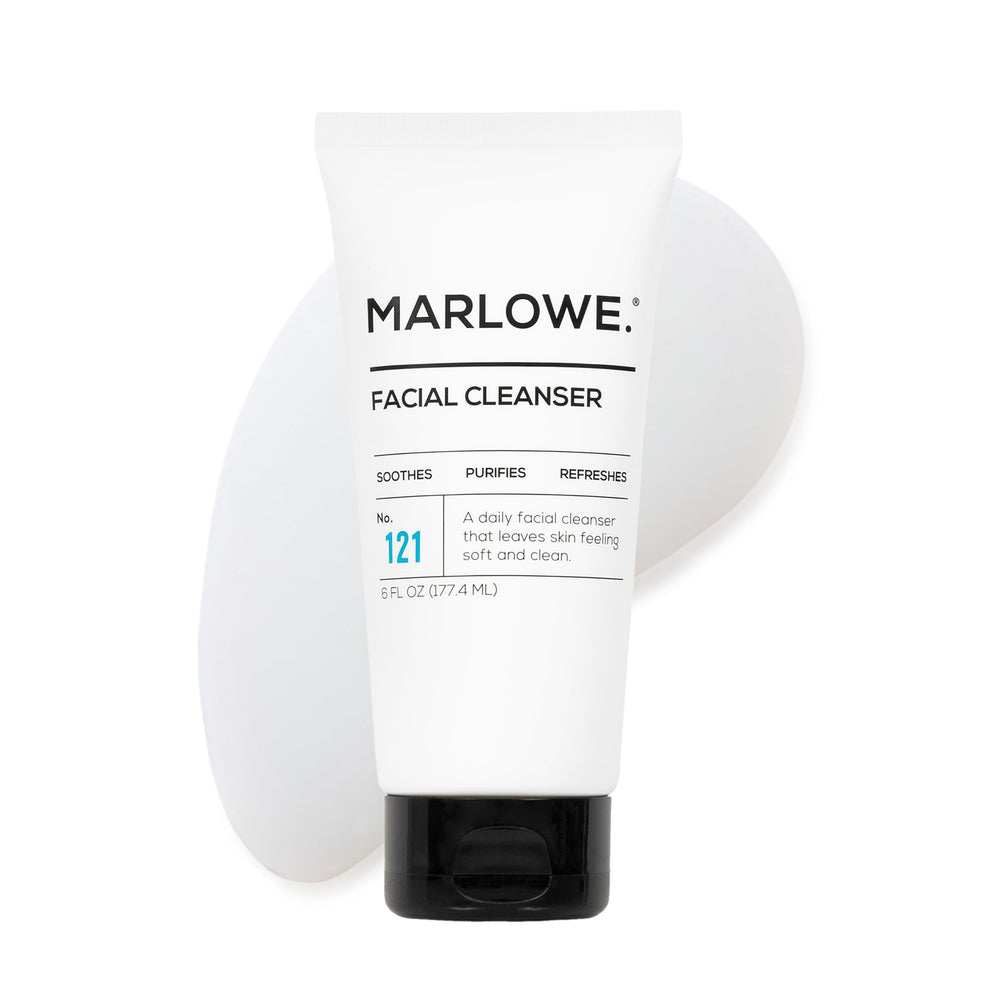 MARLOWE No. 121 limpiador facial en botella, deja la piel limpia y fresca.