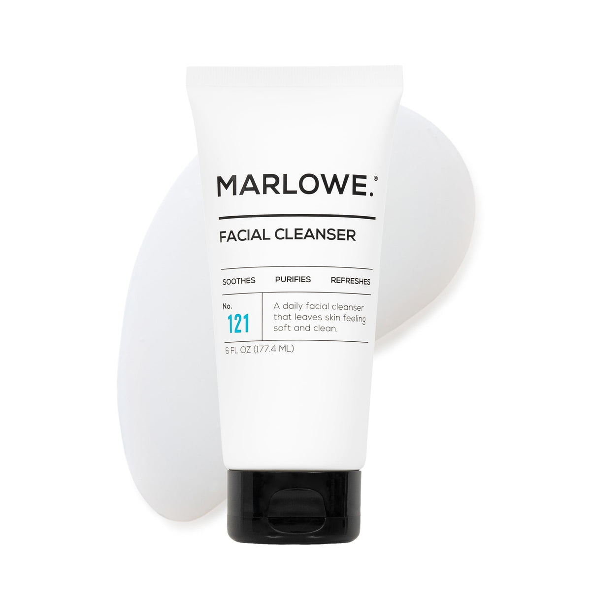 MARLOWE No. 121 limpiador facial en botella, deja la piel limpia y fresca.